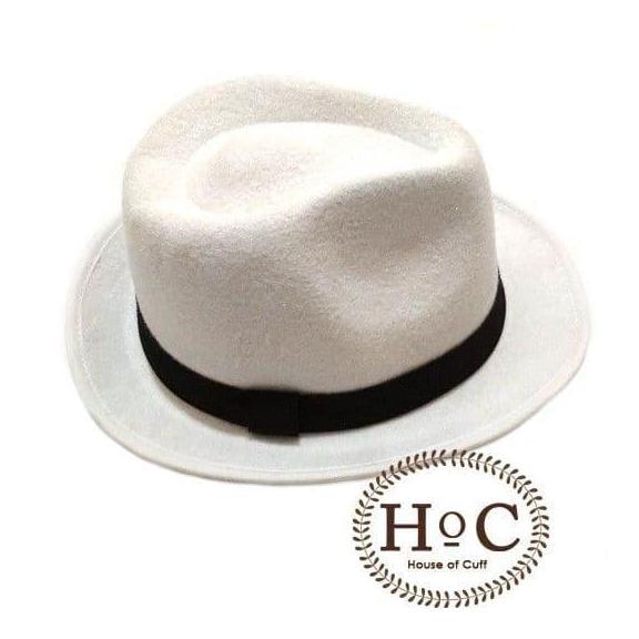Topi Fedora Hat White Fedora Hat Laken
