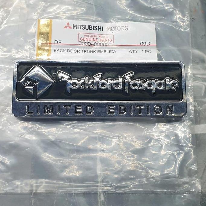 Parts- Emblem Rockford Fosgate Black Edition Mitsubishi All New Pajero Sport Xpander Cross