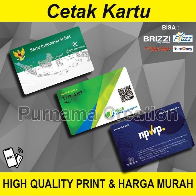 CETAK KARTU BPJS KIS, BPJS Ketenagakerjaan & NPWP GLOSSY / MENGKILAP
