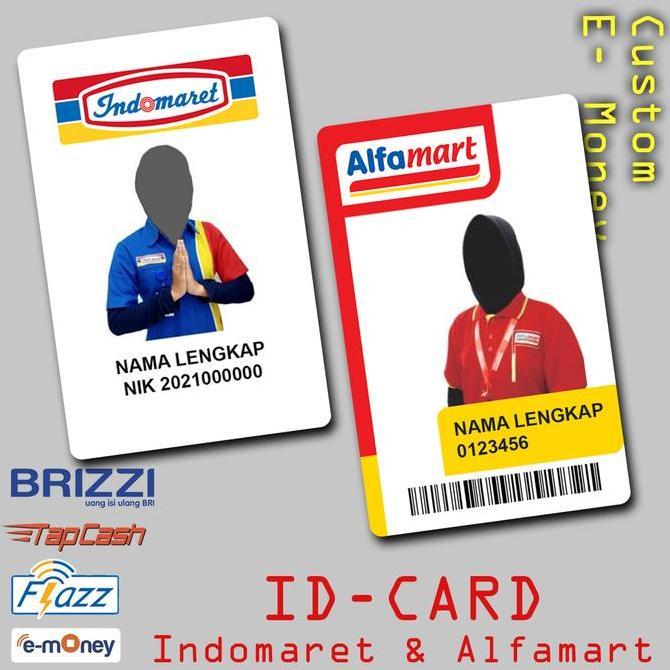 Id Card / Idcard Indomaret Alfamart bisa e-money Brizzi Tapcash Flazz
