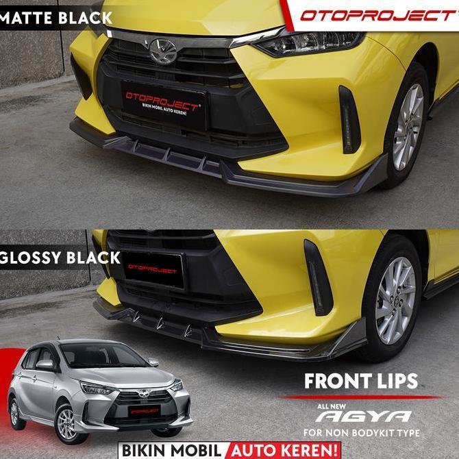 Otoproject - Front Lips A.N Agya 2023 Glossy Black | Lips Bumper Agya 2023