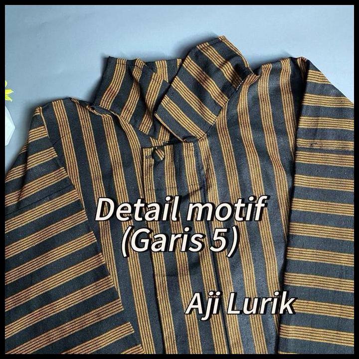 Baju Surjan Lurik Pria Dewasa / Lurik Modern Pria Dewasa / Motif Lurik Asli Tenun Halus Premium Prom