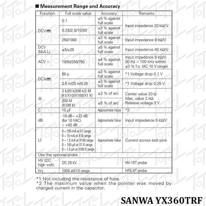 Promo Sanwa YX360TRF Analog Multimeter / Multimeter Analog Sanwa YX-360TRF Diskon