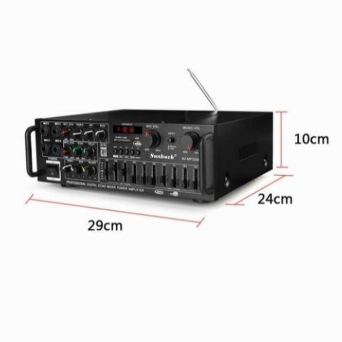 Power amplifier karaoke sunbuck EQ usb bluetooth 2000w