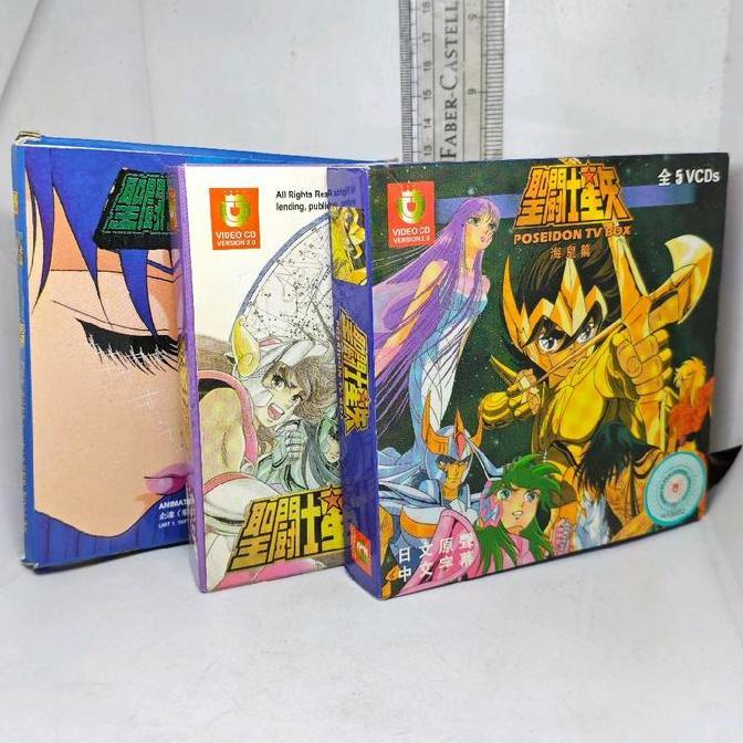 3 SET VCD VINTAGE FILM ANIMASI SAINT SEIYA KNIGHTS OF THE ZODIAC BOX SET MOVIE COLLECTIBLE JAPANESE 