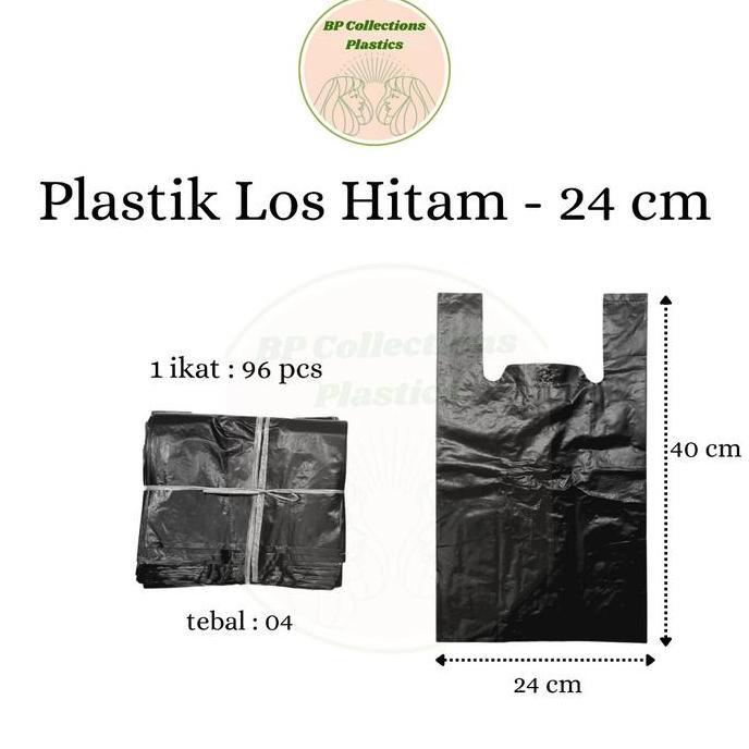 1 BAL 25 IKAT PLASTIK HD LOS HITAM TEBAL KANTONG KRESEK KILOAN 17 24 28 35 40 cm PACKING KEMASAN GRO
