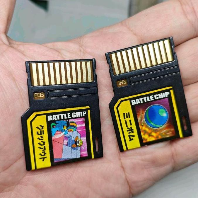SET 2 PCS CHIP FOR MEGAMAN BATTLE CHIP CHALLENGE ORIGINAL TAKARA VINTAGE RARE PS99