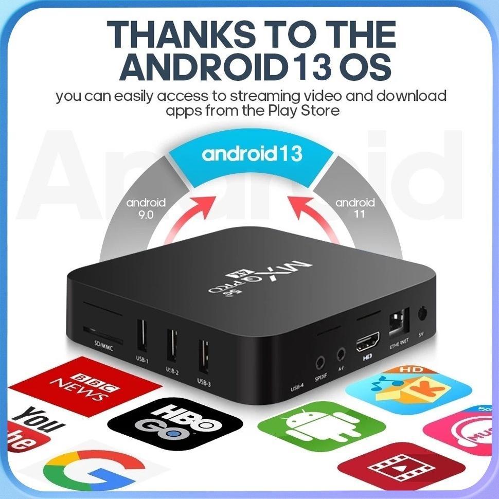 New Mi Tv  Tsik Android Mxq Pro Android Tv Box 4K Hd Smart Set Top Box 4G+32G Bluetooth Digital Stb 