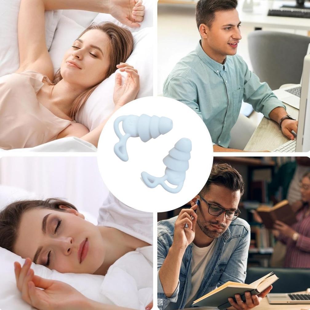 BEST DEALS PENUTUP TELINGA EARPLUG NOISE REDUCTION 3 LAYER PEREDAM SUARA BERISIK PEREDAM SUARA NGORO