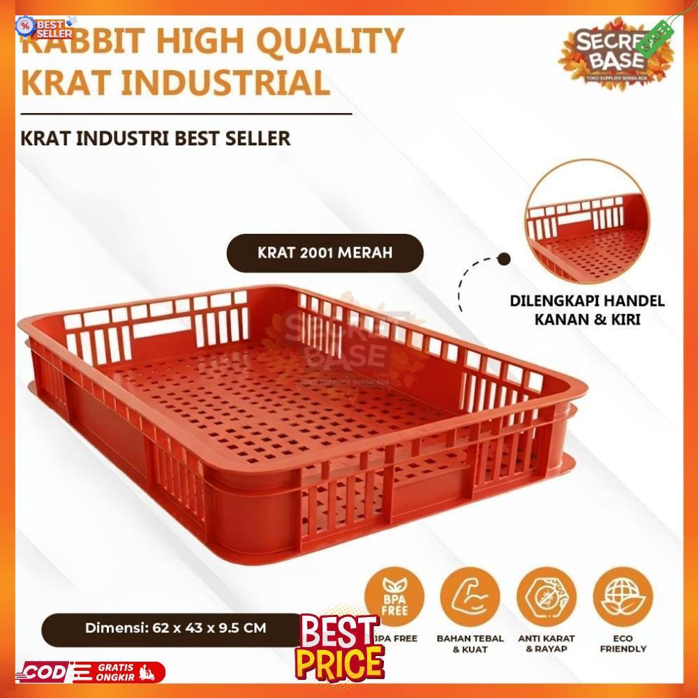 RABBIT HIGH QUALITY KRAT INDUSTRIAL 2001 - Keranjang Serbaguna / Krat Industri Tebal