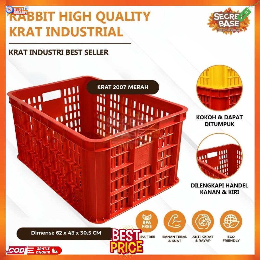 RABBIT HIGH QUALITY KRAT INDUSTRIAL 2007 - Keranjang Serbaguna / Krat Industri Tebal