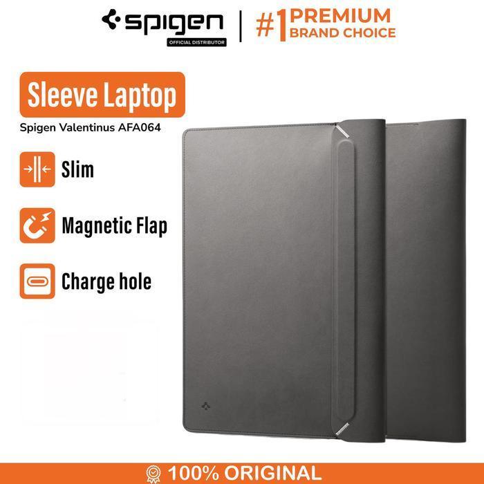 SPIGEN Case Sleeve Macbook Laptop 14 M2 M1 Valentinus Eco Leather Universal Laptop Sleeve Case Tas L