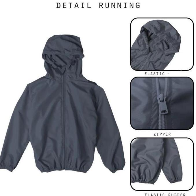 PREMIUM / ETERNITY-Jaket Parasut Anak Unisex usia 2 - 14 tahun - Jacket Olahraga Bahan Parasut
