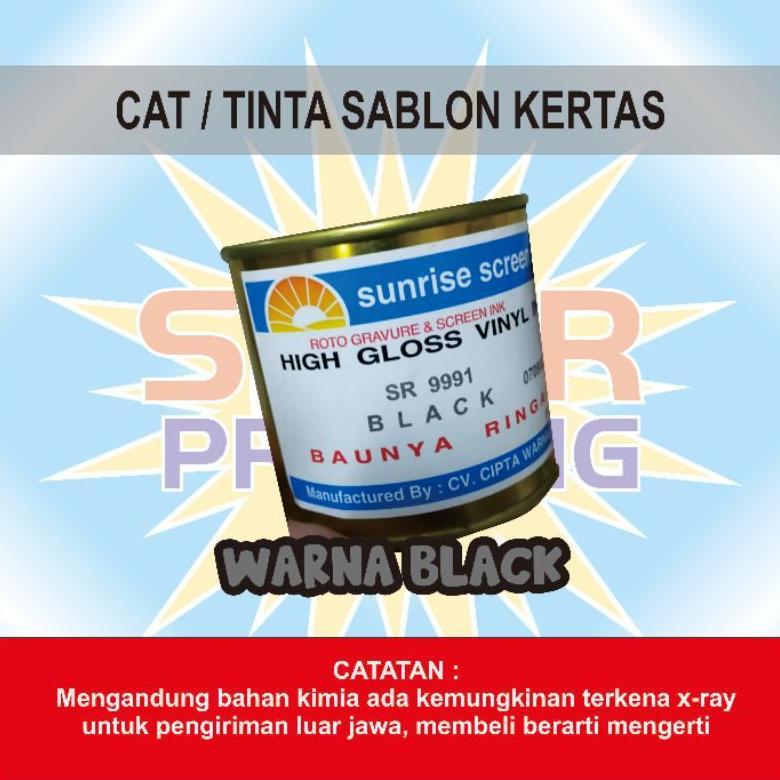 Tinta / Cat Sablon Kertas Sunrise Vinil Ink Black