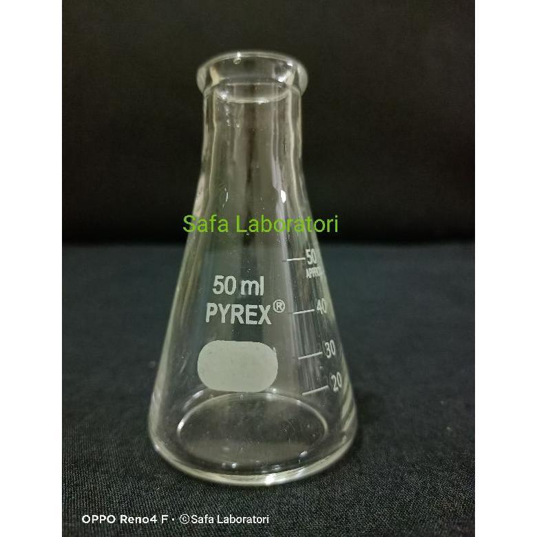Erlenmeyer Flask / Labu Erlenmeyer 50 Ml Pyrex / Erlenmeyer Glass