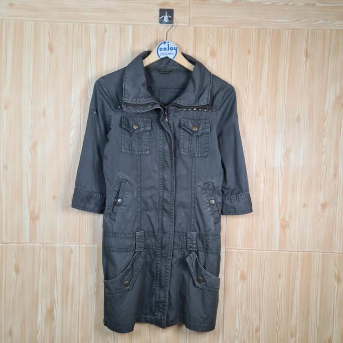 PREMIUM / jacket parka canvas CORNFLAKE wanita panjang casual kasual cewek