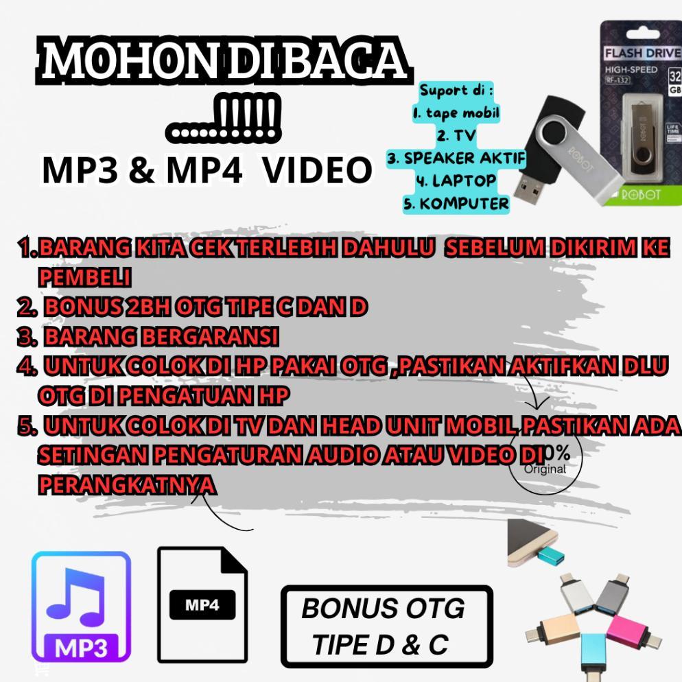 FLASHDISK LAGU MP3 DAN VIDEO MP4 ROBOT UNTUK SPEAKER MOBIL