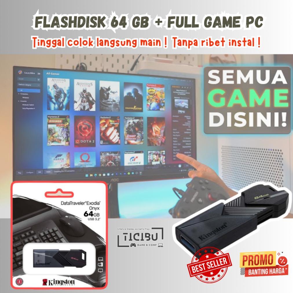 Flashdisk 64 & 128 GB Full Isi Game PC (Langsung Play)