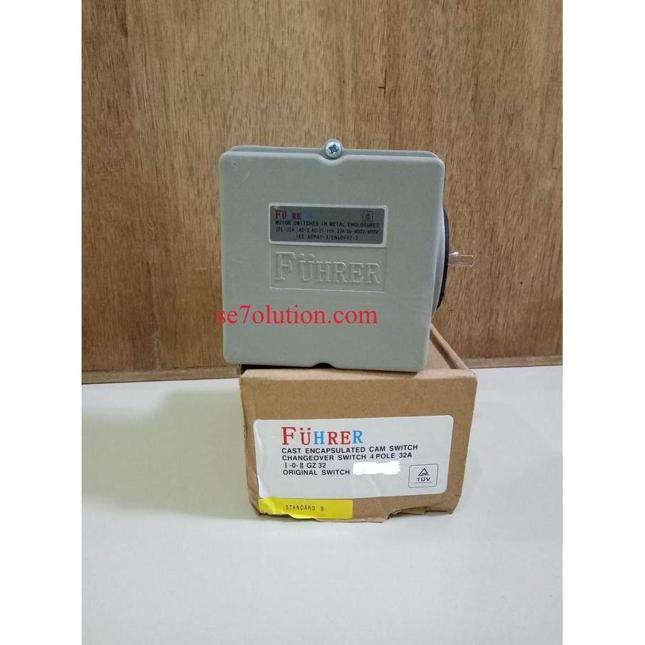 NEW FUHRER CAM SWITCH HANDLE GENSET SWITCH 4P 32A GZ32