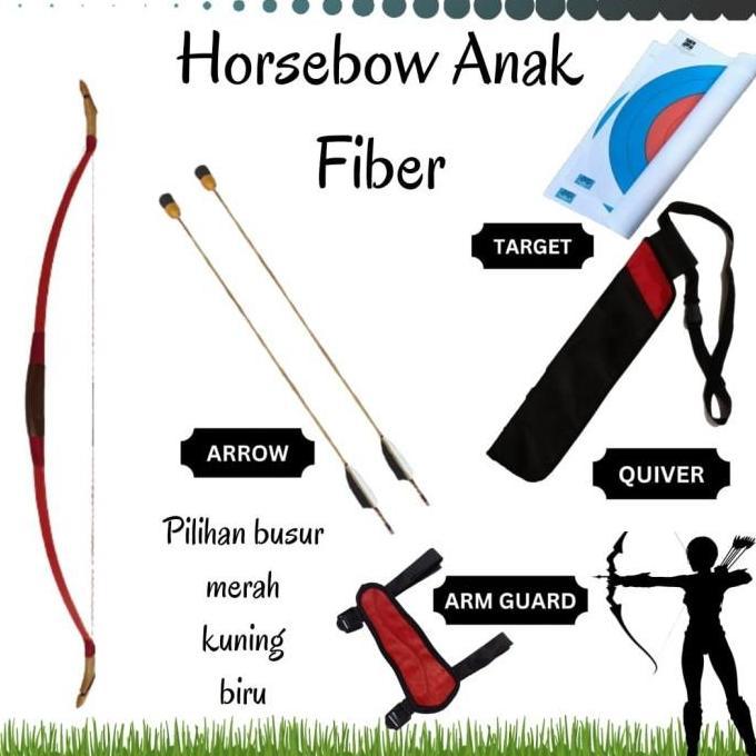 Paket Busur Horsebow Fiber Anak TK