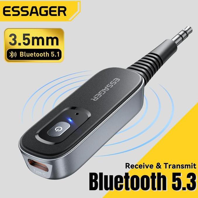 Crex- Essager Bluetooth 5.1 Adapter Receive (Rx)/Transmit (Tx) Snals Two In One Bluetooth Receiver T