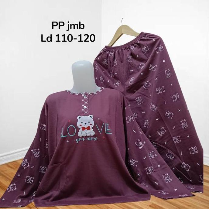 Qiu- Baju Tidur Pp Kaos(Jumbo) Bordir Babydoll Desa/ Busui Celana