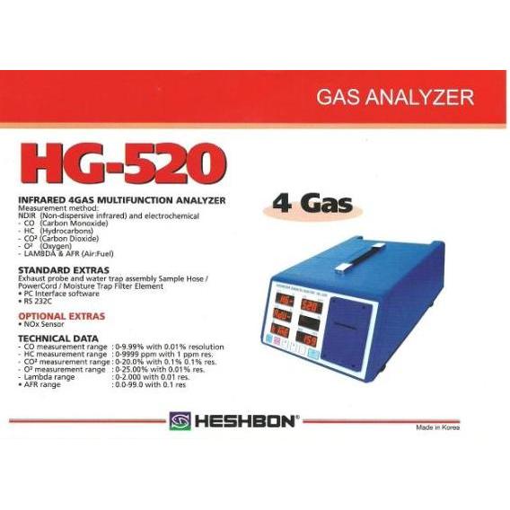 PINA Heshbon Exhaust Gas Analyzer HG-520 /Alat Uji Emisi Kendaraan