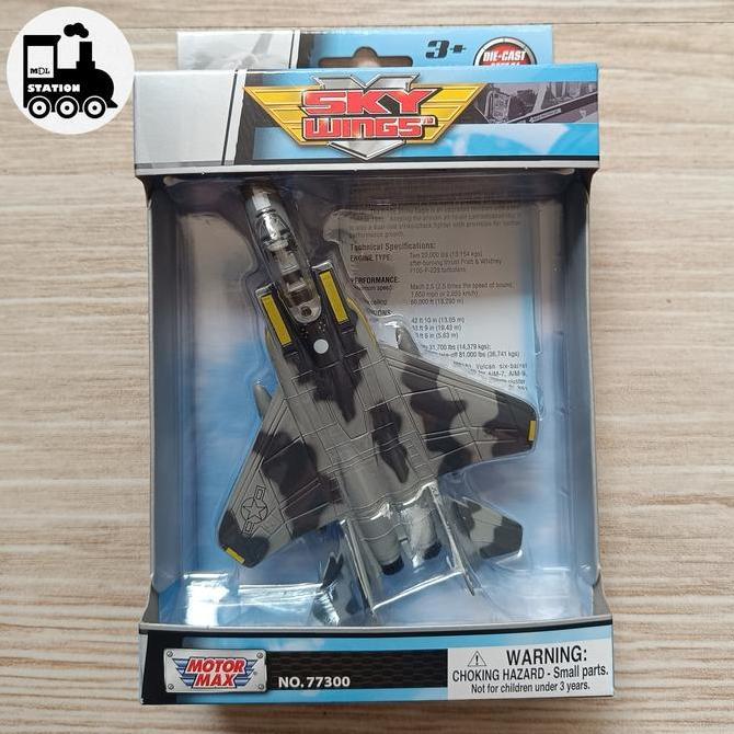MOTORMAX SKY WINGS - F-15 STRIKE EAGLE DIECAST PESAWAT 1:100 MDLS27