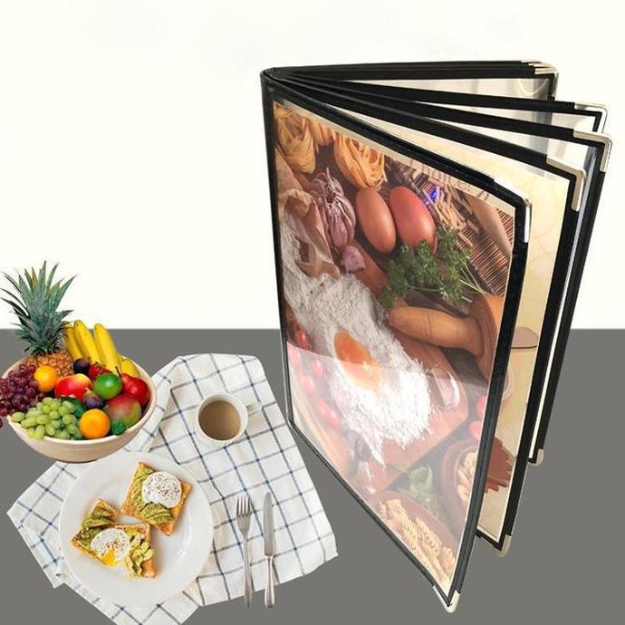 TACA Cover Pelindung Menu Buku Menu Restoran Buku Sampul Menu Cover Menu A4