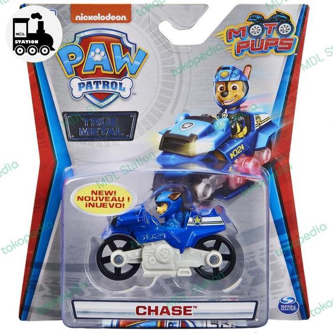 SPIN MASTER PAW PATROL TRUE METAL DIECAST - CHASE (MOTO PUPS) MDLS27