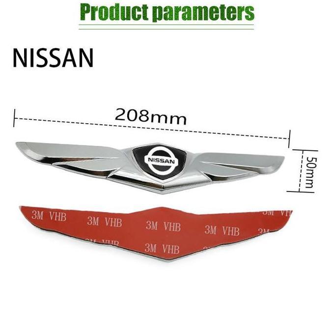 APX Sticker Emblem Logo Model Sayap Stiker Tempel Dekorasi Mobil Nissan