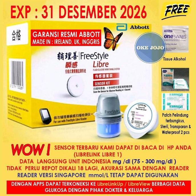 Bebasaja- Freestyle Libre Sensor Jaminan 1000% Ori Dari Abbott