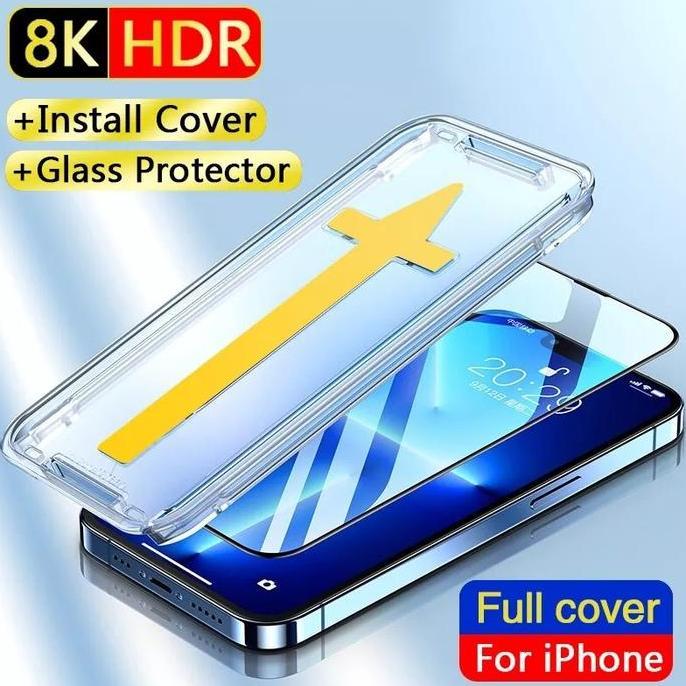 IphoneIPHONE 12 12 PRO 12 PRO MAX 12 MINI TEMPERED GLASS FRAME FULL COVER Iphone 12 Aksesoris Handph