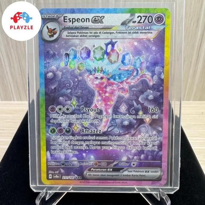 [ready] Espeon ex SAR 211/187 Festival Terastal SV8a Pokemon TCG Indonesia