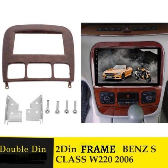 Frame Head Unit Android 7 Mercedes Benz S W 220 1998 - 2006 Wooden