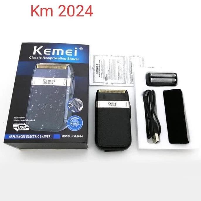 COD ALAT CUKUR RAMBUT, JENGGOT, KUMIS, BOTAK KEMEI KM-2024 USB SHAVER / CUKURAN RAMBUT HAIR CLIPPER 