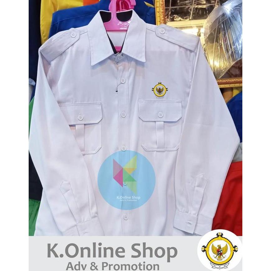 PREMIUM / kemeja BPK RI Seragam BPK RI Baju BPK RI Lengan Panjang Putih