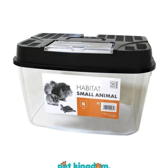 Pet Kingdom Mpets 35X22X22 Cm Kandang Small Portable Hitam Rumah Hamster Tempat Tinggal Reptil Akuar