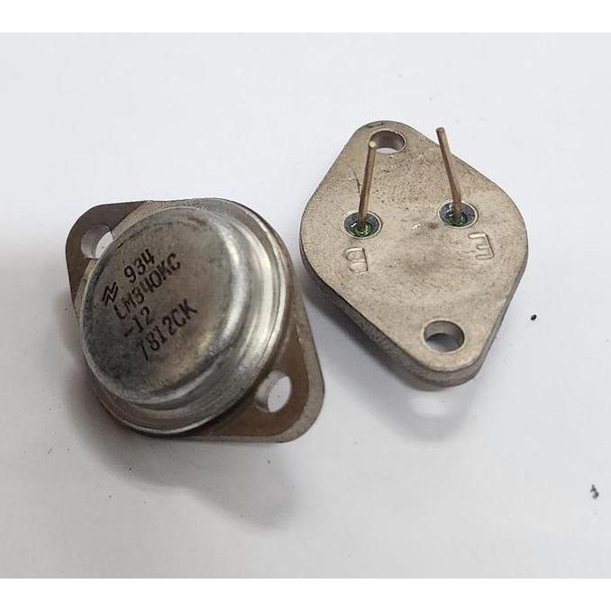 BEJ27 IC LM340KC-12 7812CK 7812 12V 1.5A VOLTAGE REGULATOR - BENTUK JENGKOL TO-3 - HARGA PER 1 PCS