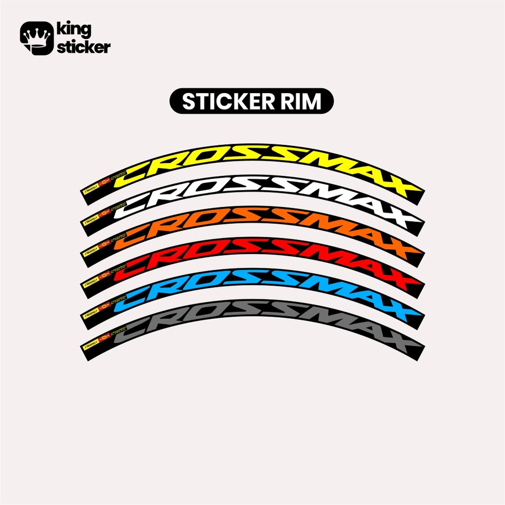 Sticker CROSSMAX Decal Velg Sepeda RIM MTB Road Bike Keren Racing Style