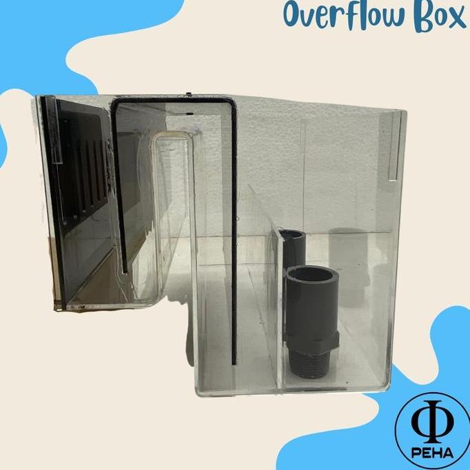Termantab] Overflow Box Acrylic Over Flow Box Aquarium Kotak Overflow Akuarium