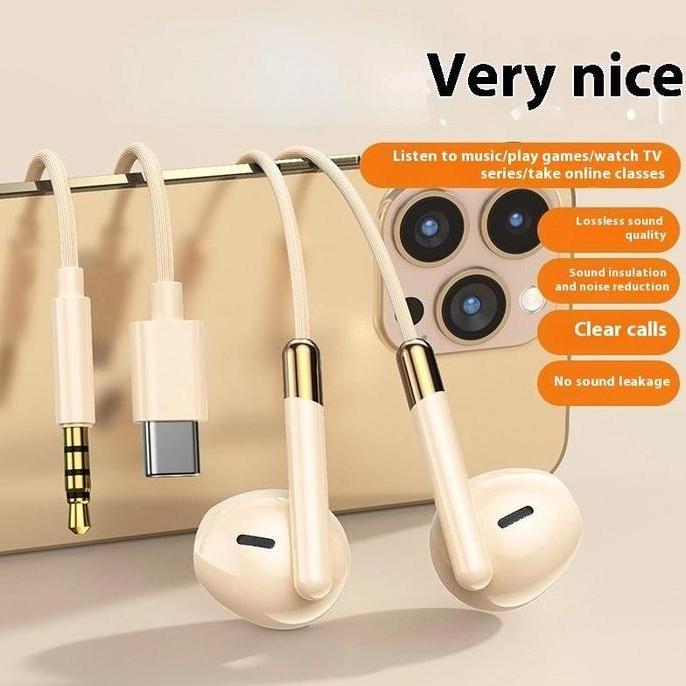 DR264 - 2025 baru 9D Surround Bass Hifi Earphone Kabel Dengan Mic Sport Gaming Musik Headphone 3.5MM