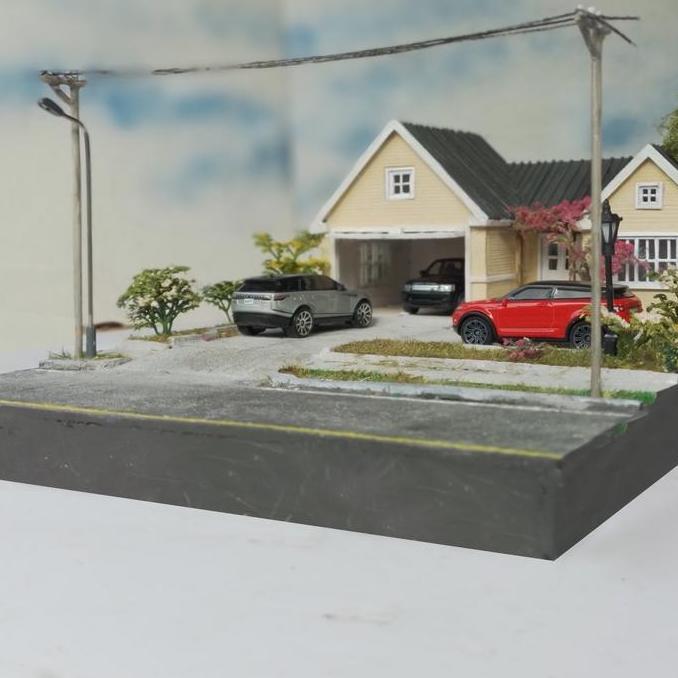 Diorama Rumah American Style : Type- B Hotwheels,Tomica,Skala 1/64 - Pre Order