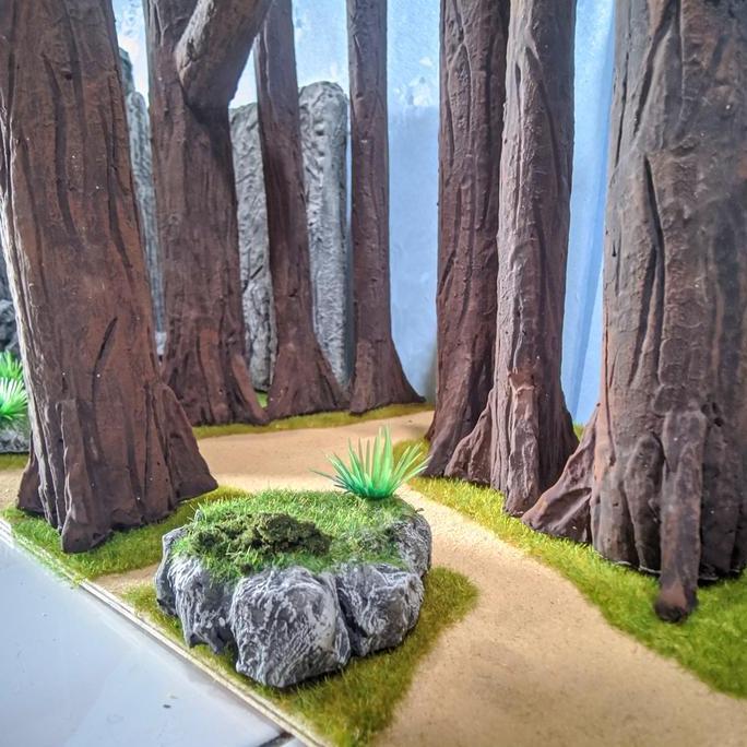Diorama tema hutan
