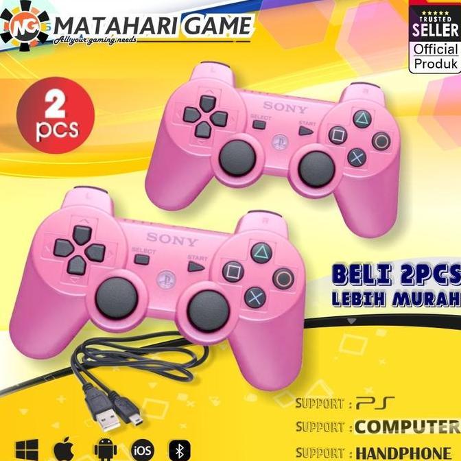 2 Pcs Promo Stik PS3 / Stick Playstation3 PINK Wireless OPCOD