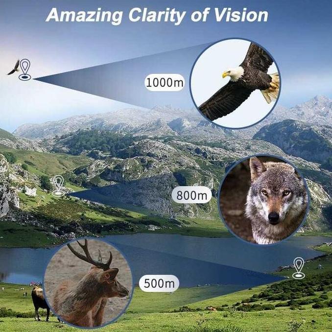 Teropong Keker Jarak Jauh Berburu Monocular Zoom Telescope 10-300X40