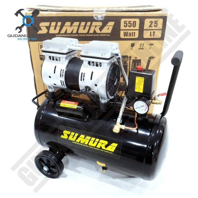 USANVI Kompresor Angin Tanpa Oli SUMURA OFS 550-25 25Liter / Portable Air Compressor Oilless SUMURA 