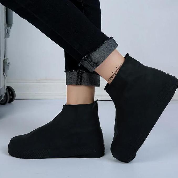 ESWANE Cover Pelindung Sepatu Mantel Jas Hujan Sepatu Boot Motor Latex Rain Cover Shoes Anti Slip Ai