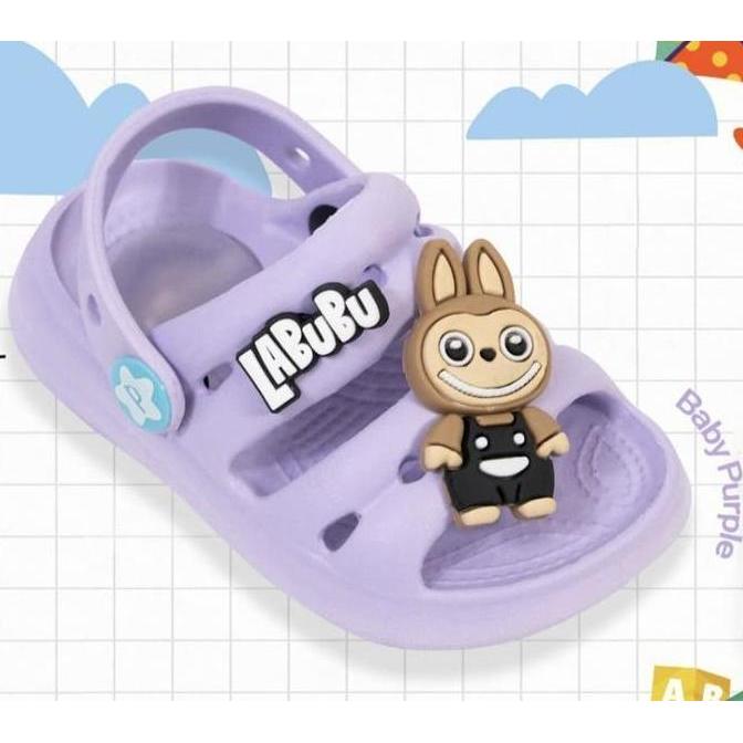 Daily- Rumahkaki - Sepatu Sandal Anak Balita 8-24 Bulan Bunyi Cit Cit Labubu Sendal Bayi Ban Dua Tal