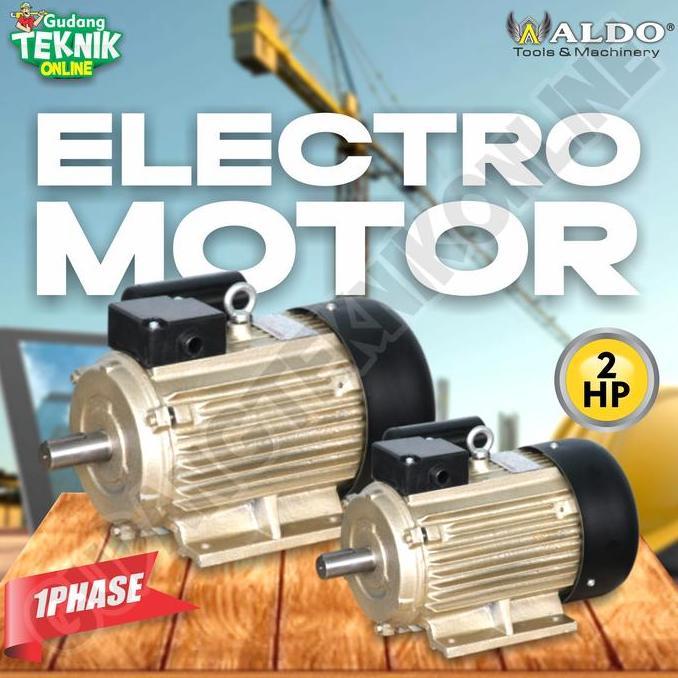 SHAANCIU Dinamo Motor Penggerak 2Hp 4P 1Ph 1400Rpm ALDO / Elektro Motor ALDO 2 Hp Dinamo Motor Pengg